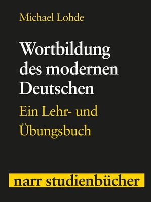 cover image of Wortbildung des modernen Deutschen